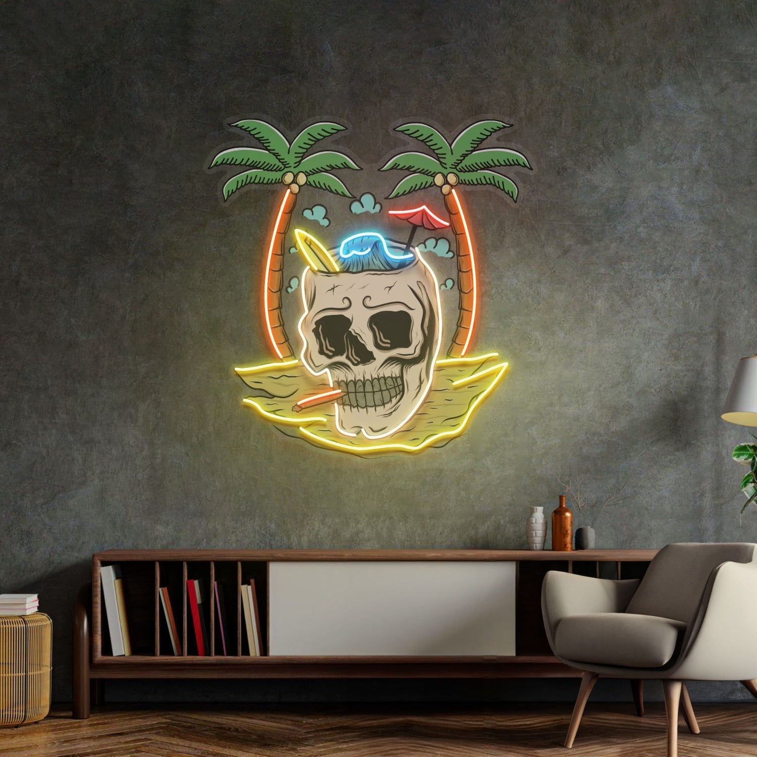 Skull Island Led Neon Sign Light Pop Art | Shineneon