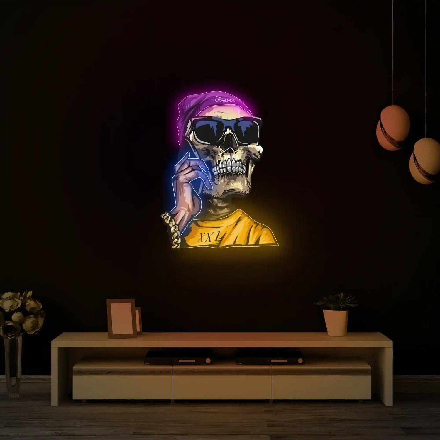 Skull Mob Street Art Led Neon Sign For Urban Home Decor | Shineneon