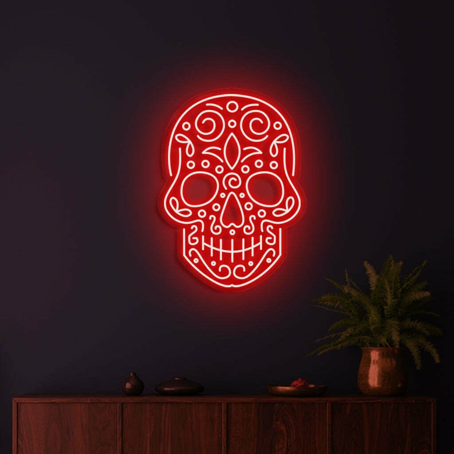 Skull Neon Reminder Of Lifes Edge And Vibrancy | Shineneon