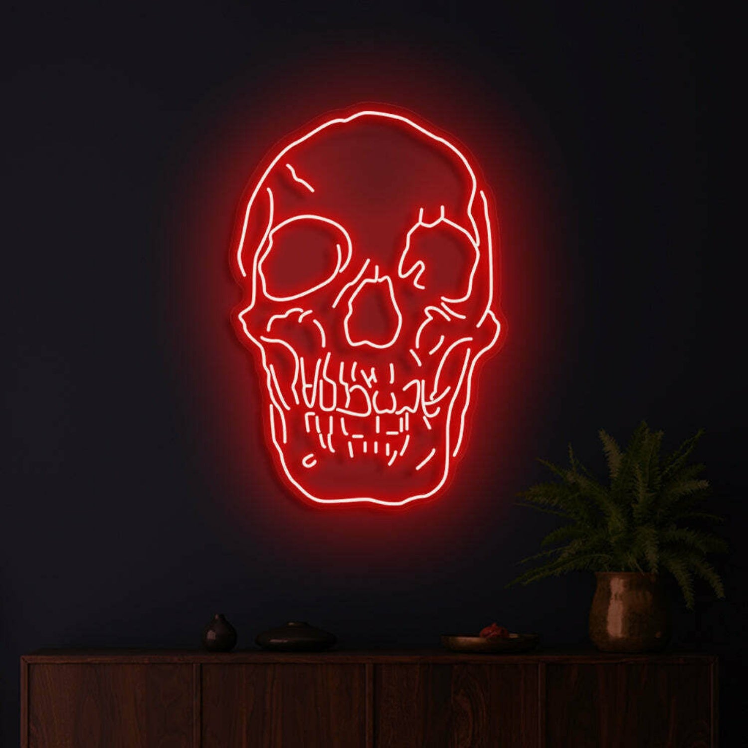 Skull Neon Skilt Edgy Neon Art For A Bold Statement | Shineneon