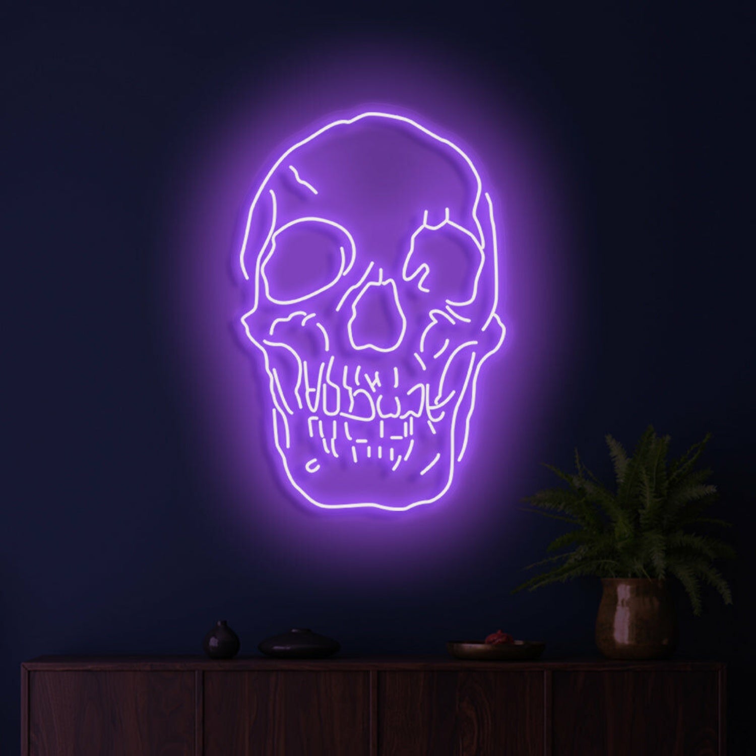Skull Neon Skilt Edgy Neon Art For A Bold Statement | Shineneon