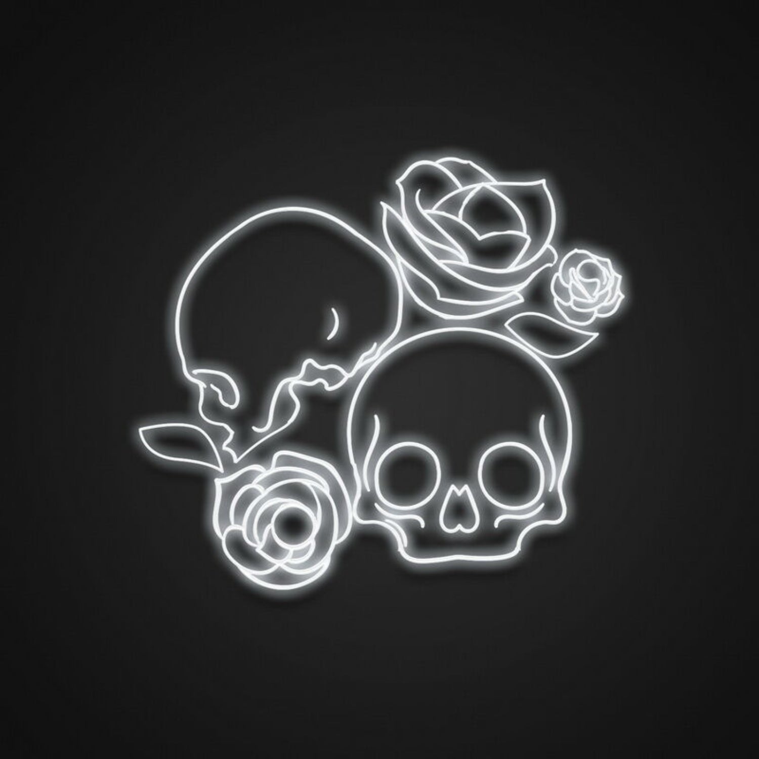 Skull With Roses Neon Sign Add An Edgy Touch To Your Decor | Shineneon
