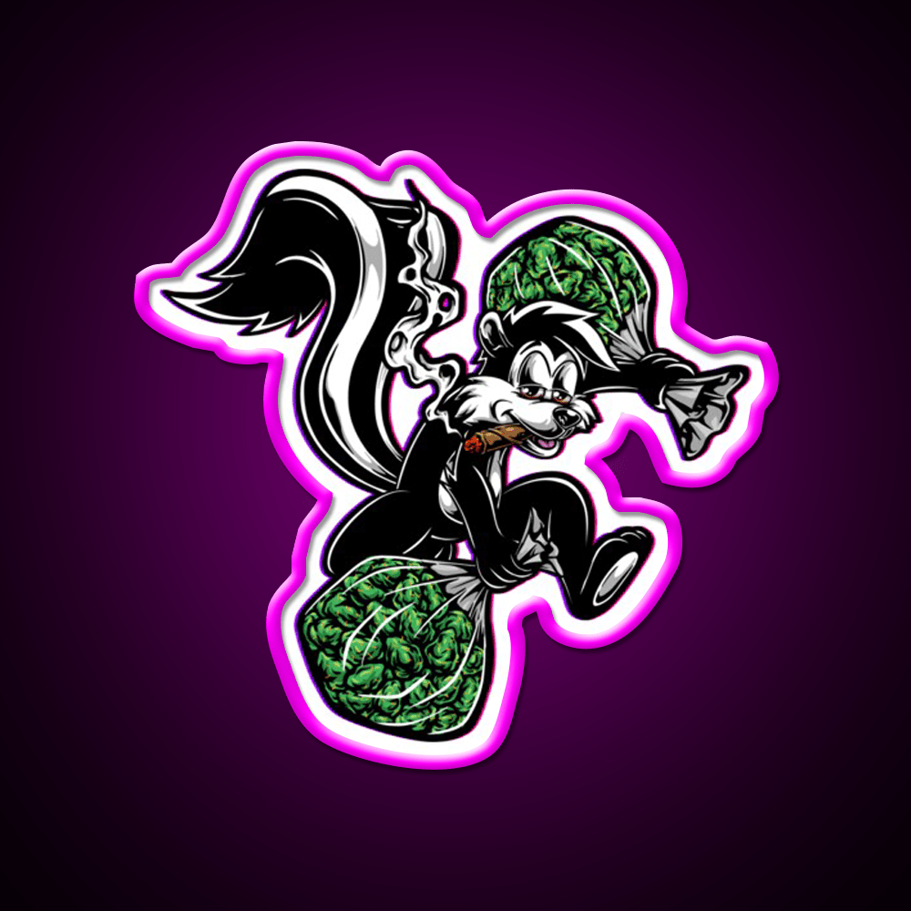Skunk Weed Hemp Inspired Green Leaf Led Neon Sign Rgb Color - Shineneon