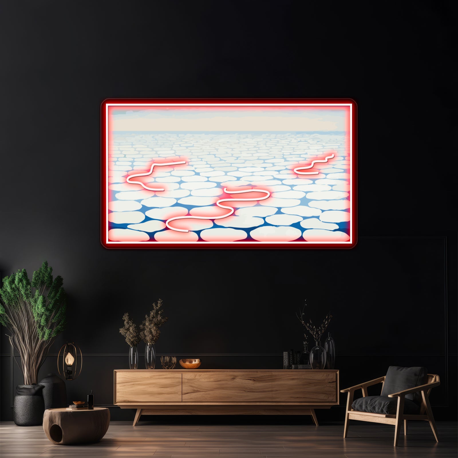 Sky Above Clouds Iv Georgia Okeeffe Wall Artwork Neon Signs | Shineneon