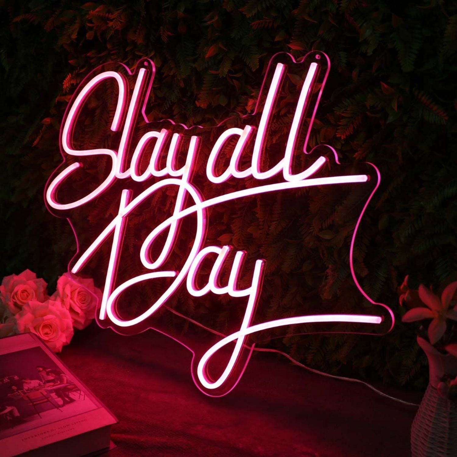 Slay All Day Red Led Neon Sign Bedroom Wall Art - Shineneon