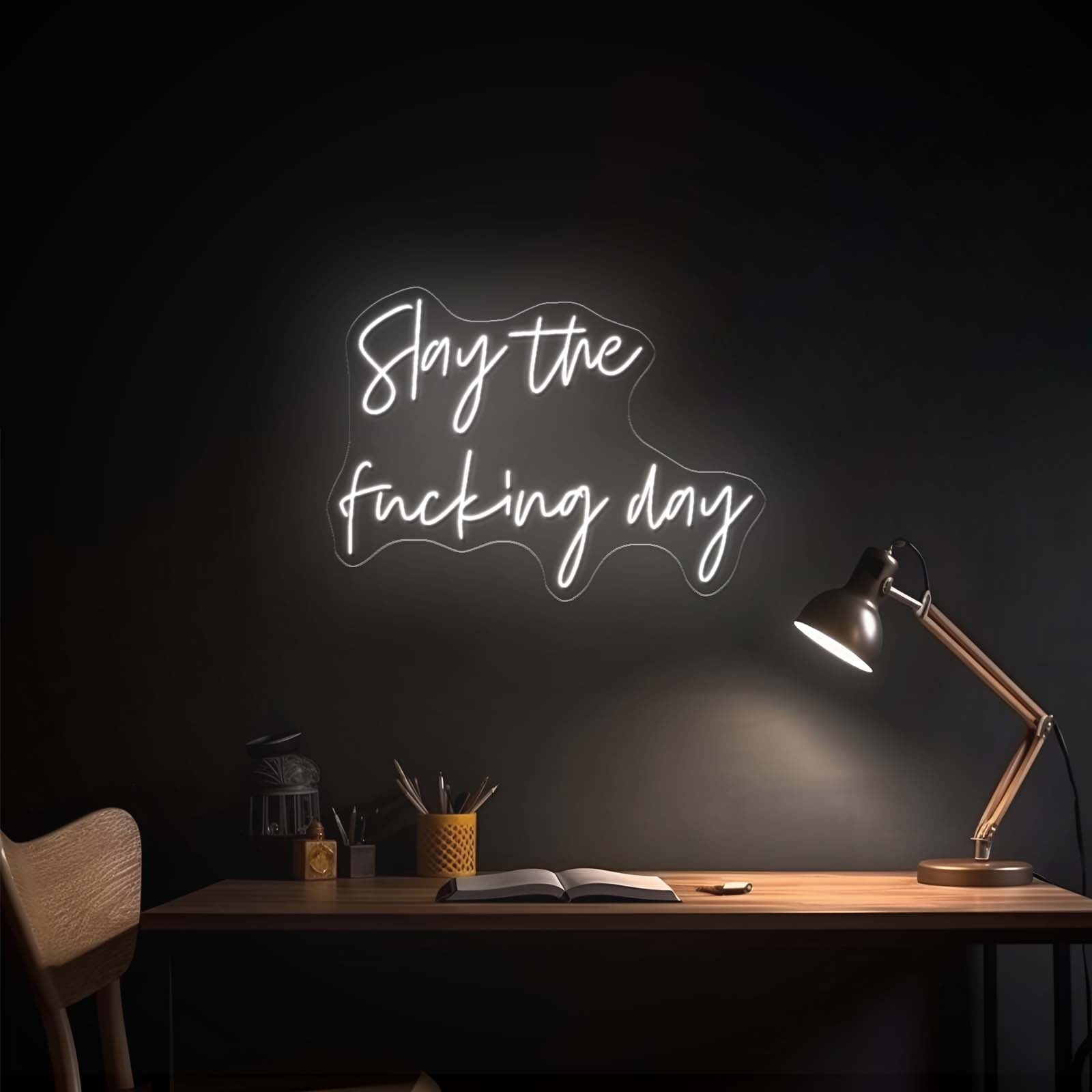 Slay The Fucking Day Artistic Wall Art Neon Signs - Shineneon