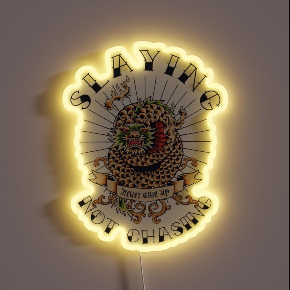 Slaying Not Chasing Dragon Na 12 Step Recovery Rgb Led Neon Sign - Shineneon
