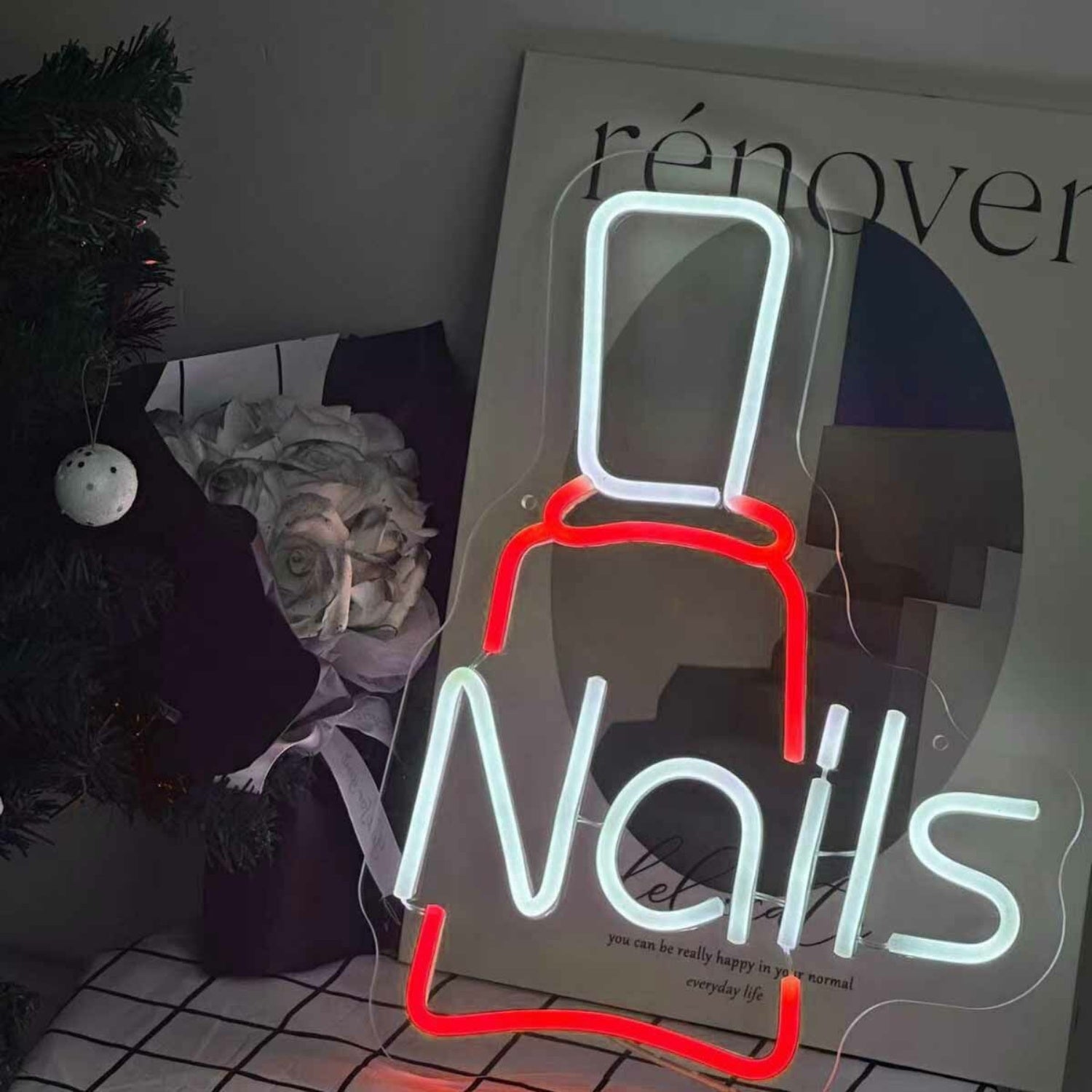 Sleek Nail Polish Bottle Neon Sign | Shineneon