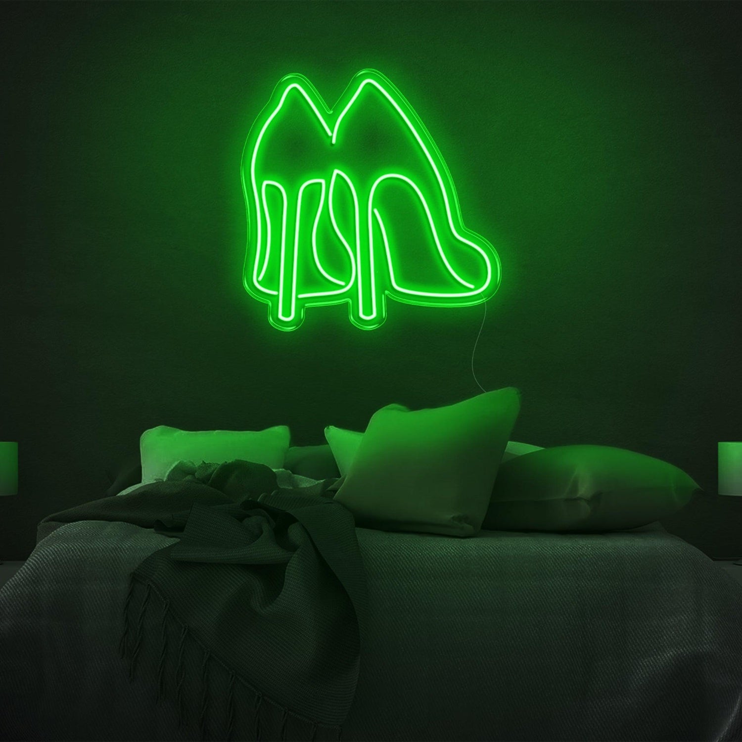 Sleek Purple High Heels Led Neon Sign Bedroom Decor | Shineneon