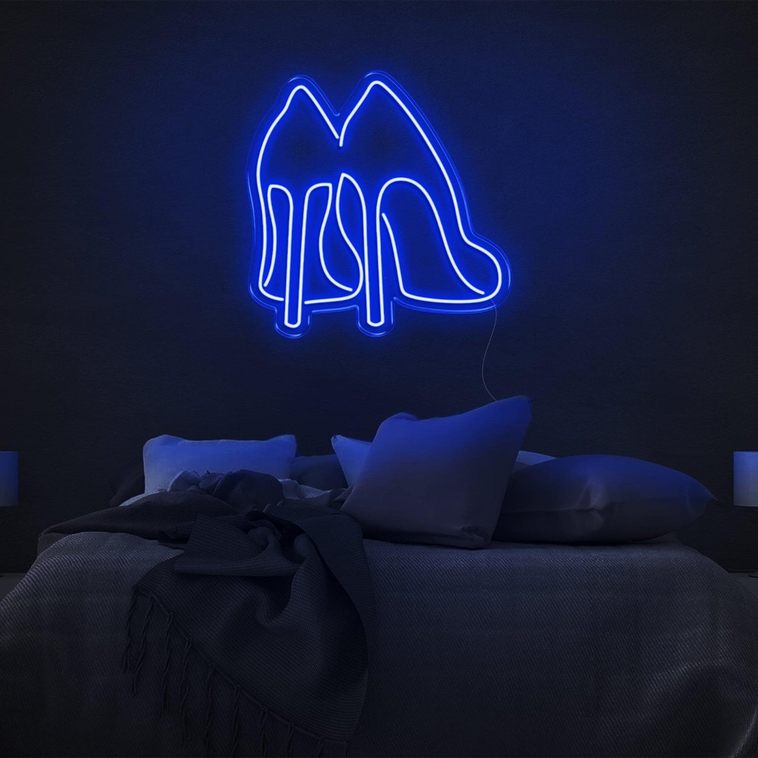 Sleek Purple High Heels Led Neon Sign Bedroom Decor | Shineneon