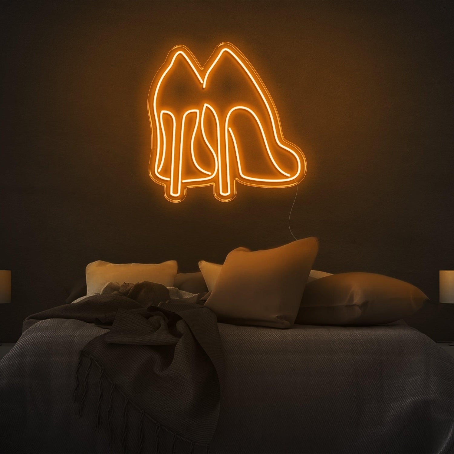 Sleek Purple High Heels Led Neon Sign Bedroom Decor | Shineneon