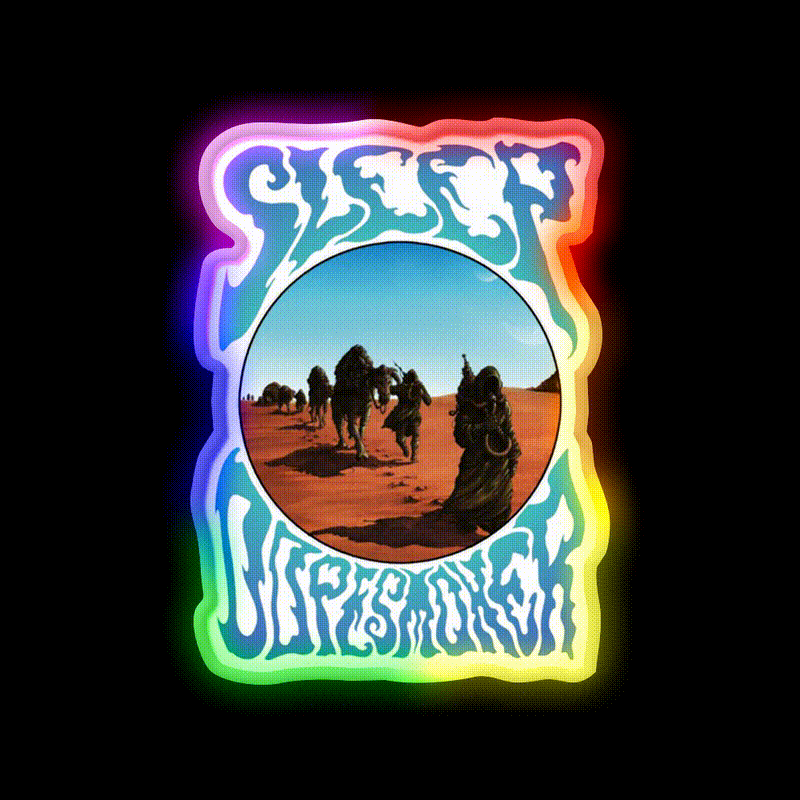 Sleep Stoner Metal Band Album Cover Dopesmoker Green Leaf Led Neon Sign Rgb Color - LED neon sign close-up detail