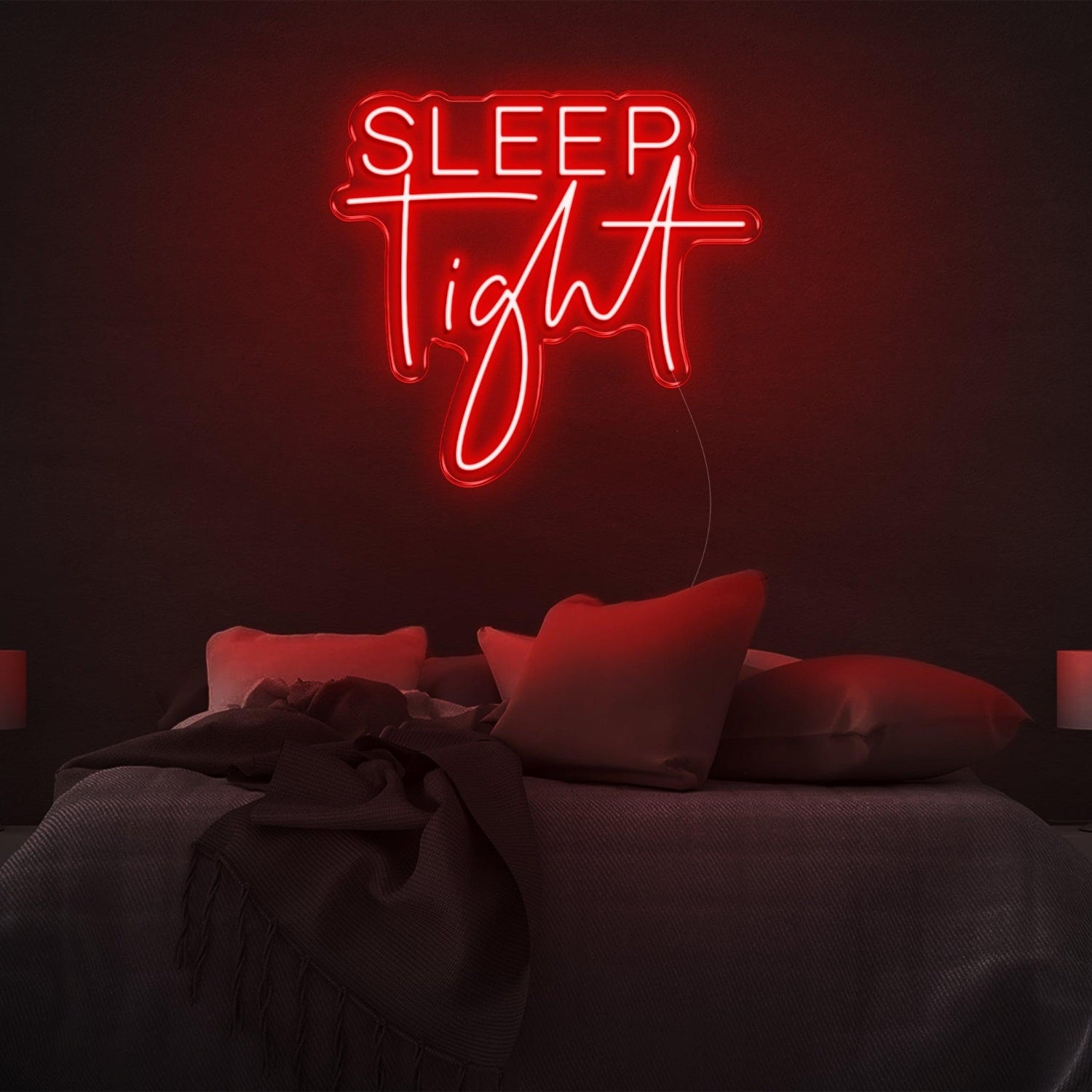 Sleep Tight Cyan Modern-Playful Led Neon Sign Bedroom Wall Art | Shineneon