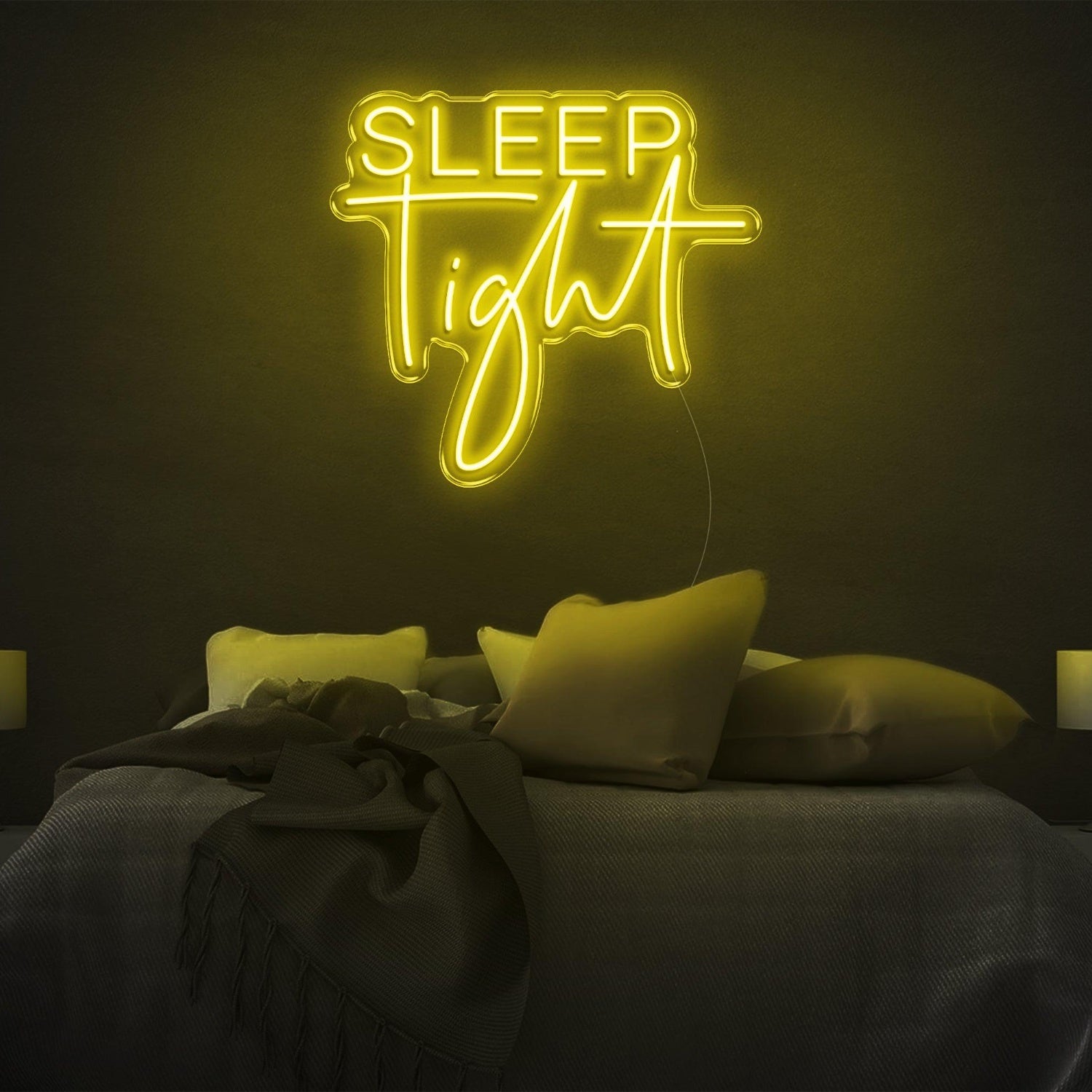 Sleep Tight Cyan Modern-Playful Led Neon Sign Bedroom Wall Art | Shineneon