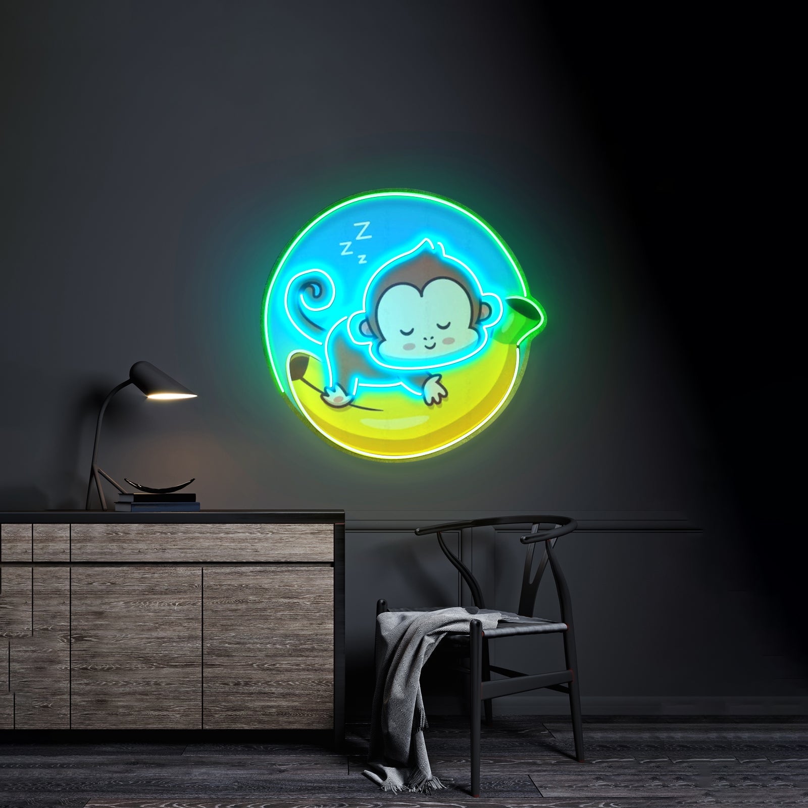Sleeping Monkey Custom Led Signs Artwork For Sale - Shineneon