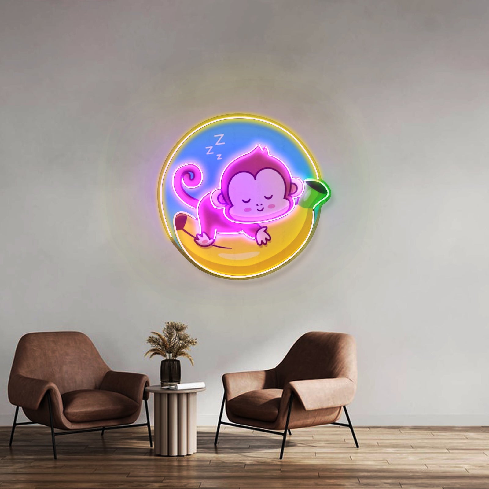 Sleeping Monkey Custom Led Signs Artwork For Sale - Shineneon