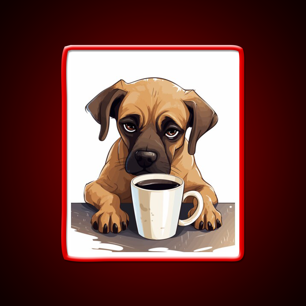 Sleepy Dog Vibes Cafe Led Neon Sign Espresso Bar Art Rgb Color