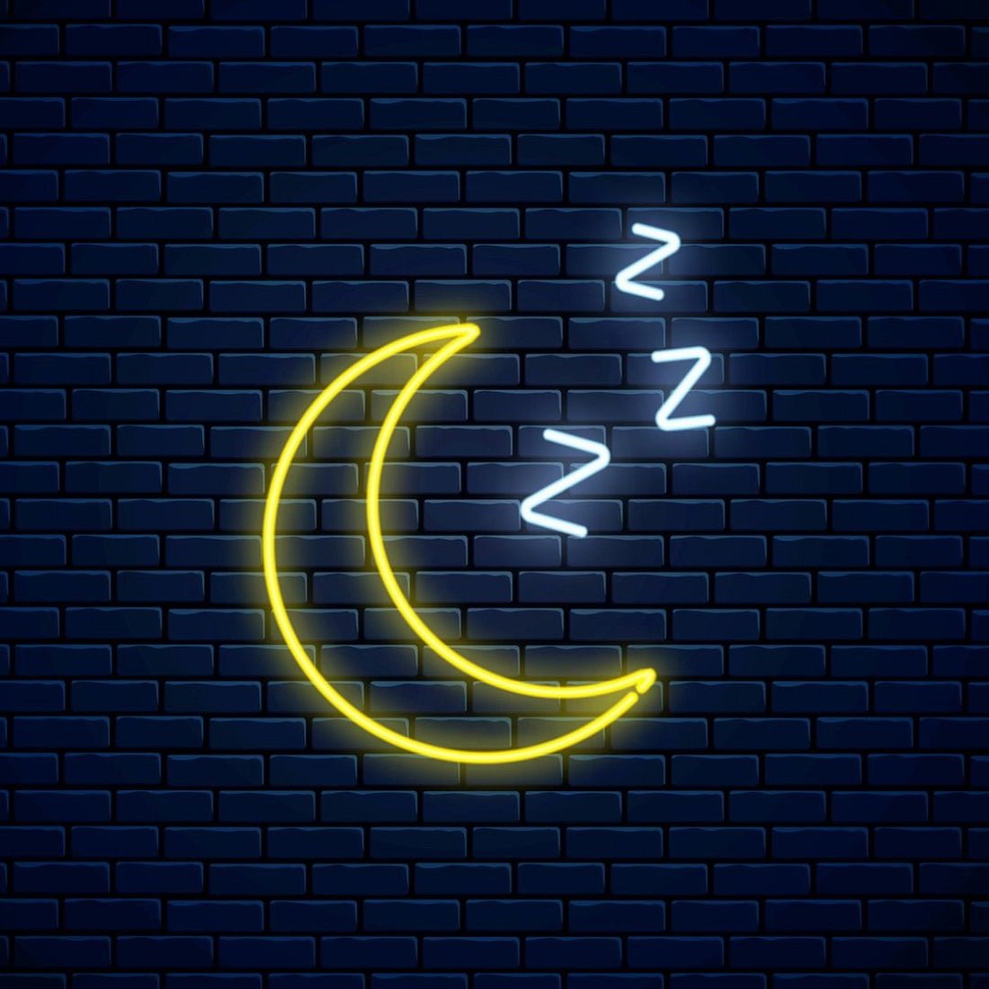 Sleepy Moon With Zzz Led Sign Business Neon Sign - Shineneon