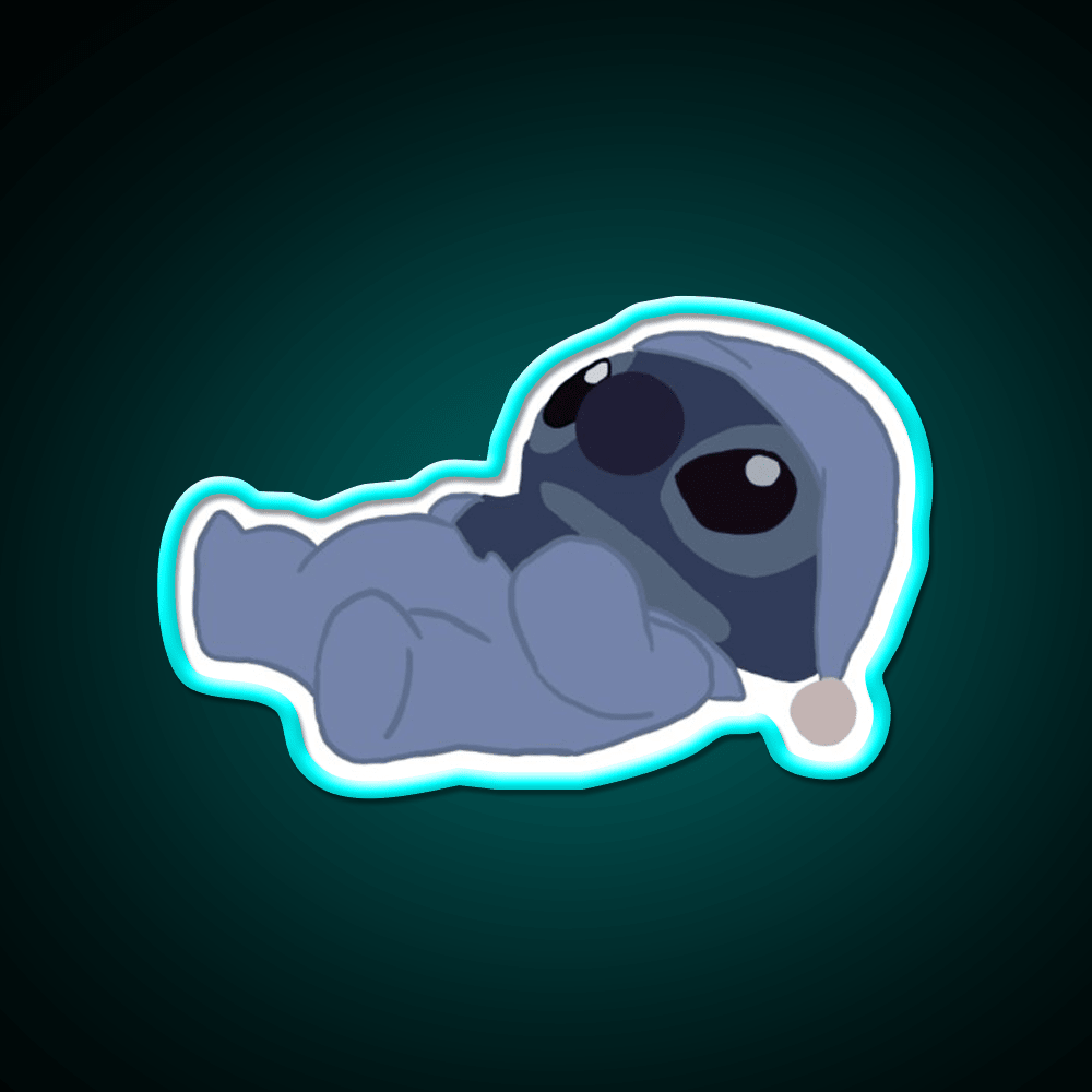 Sleepy Stitch Snack Food Led Neon Sign Rgb Color - Shineneon