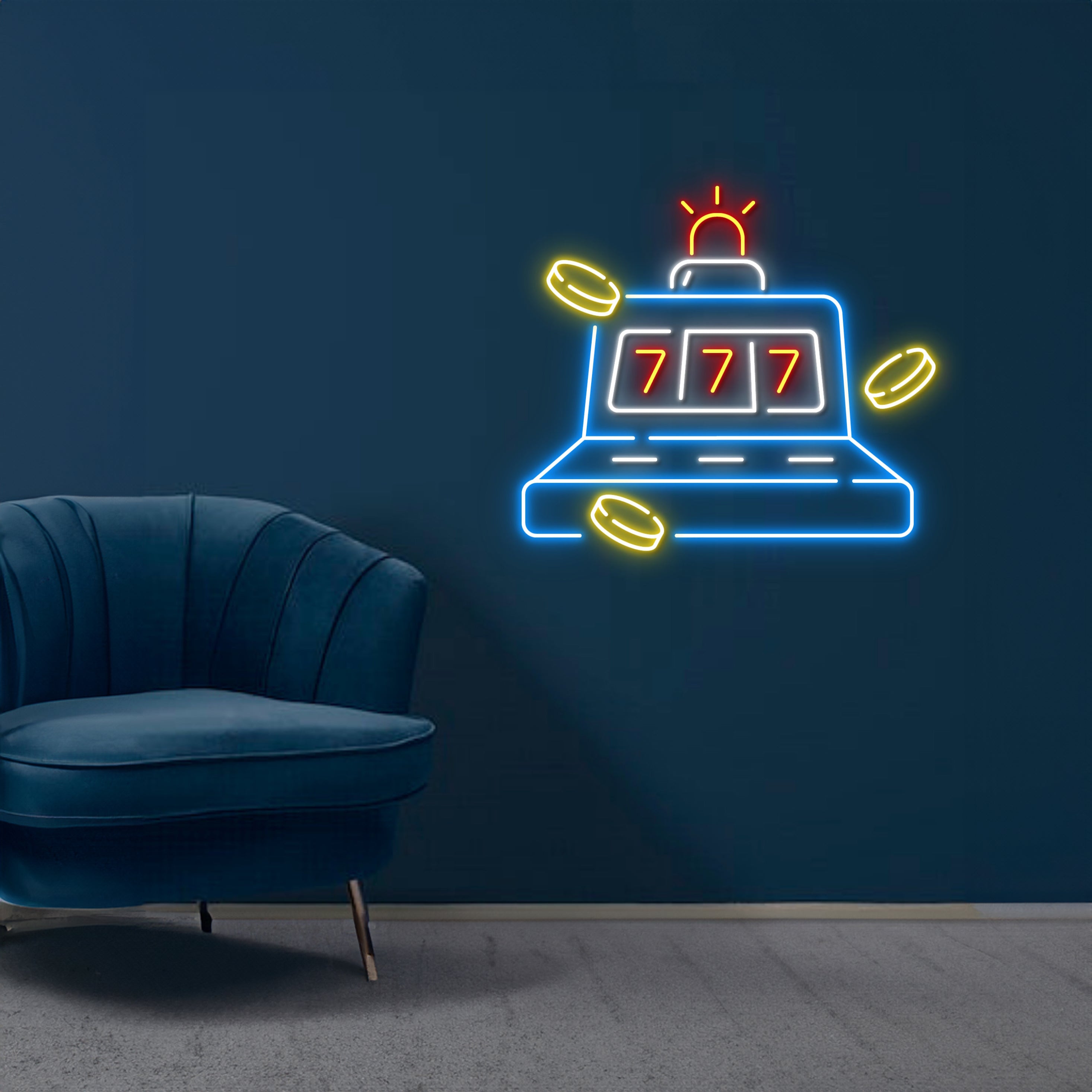 Slot Machine Neon Sign Poker Club And Casino Decor | Shineneon