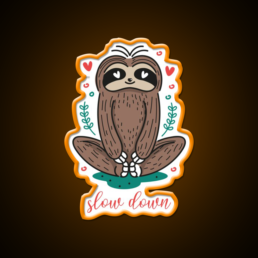 Slow Down Solth Yoga For Girls Yoga Led Neon Sign Rgb Color