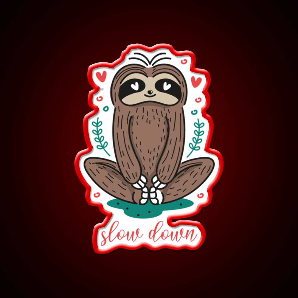 Slow Down Solth Yoga For Girls Yoga Led Neon Sign Rgb Color