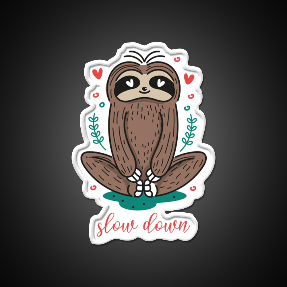 Slow Down Solth Yoga For Girls Yoga Led Neon Sign Rgb Color