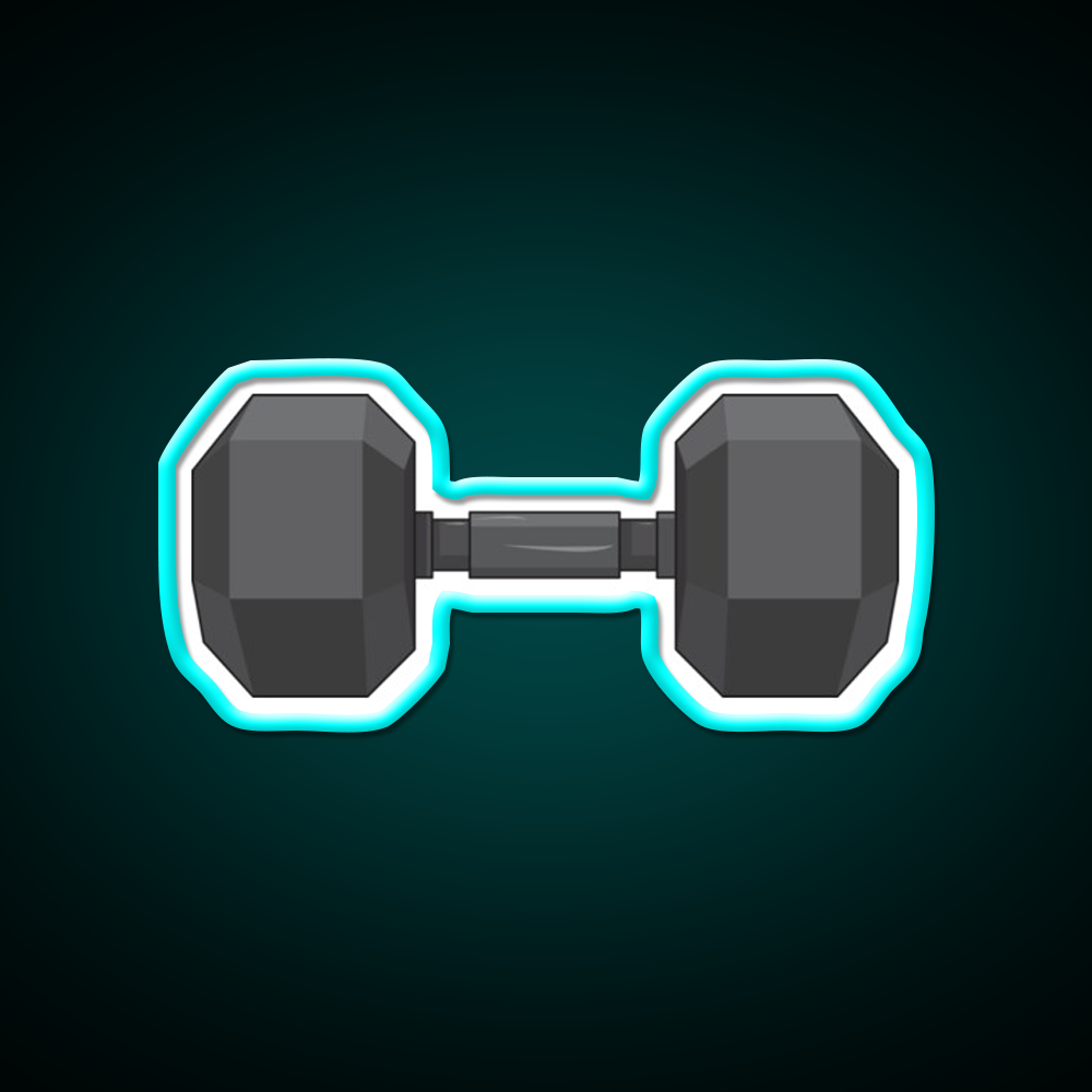 Small Dumbbell Gym Fitness Led Neon Sign Rgb Color