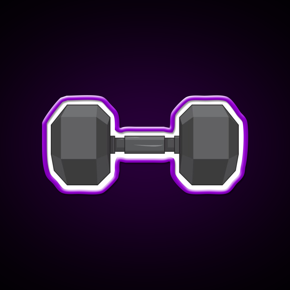 Small Dumbbell Gym Fitness Led Neon Sign Rgb Color