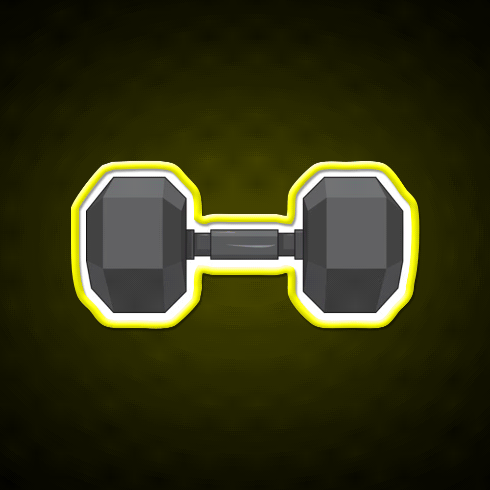 Small Dumbbell Gym Fitness Led Neon Sign Rgb Color