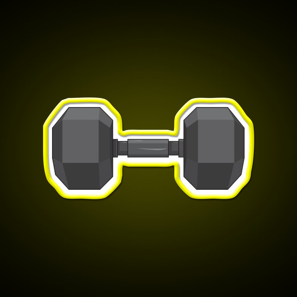 Small Dumbbell Gym Fitness Led Neon Sign Rgb Color