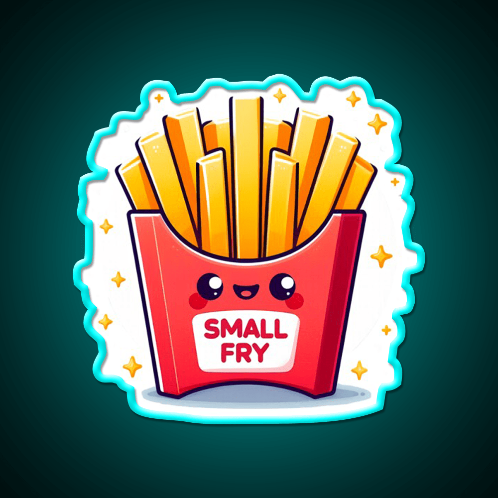 Small Fry Fast Food Led Neon Sign For Burger Place Rgb Color - Shineneon