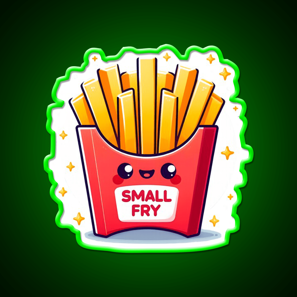 Small Fry Fast Food Led Neon Sign For Burger Place Rgb Color - Shineneon
