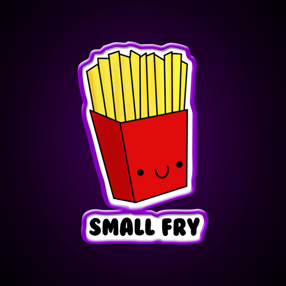 Small Fry Snack Food Led Neon Sign For Snack Room Rgb Color - Shineneon