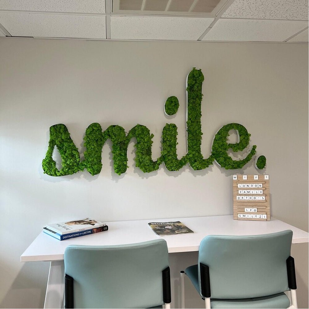 Smile 3D Moss Letter Sign - Shineneon