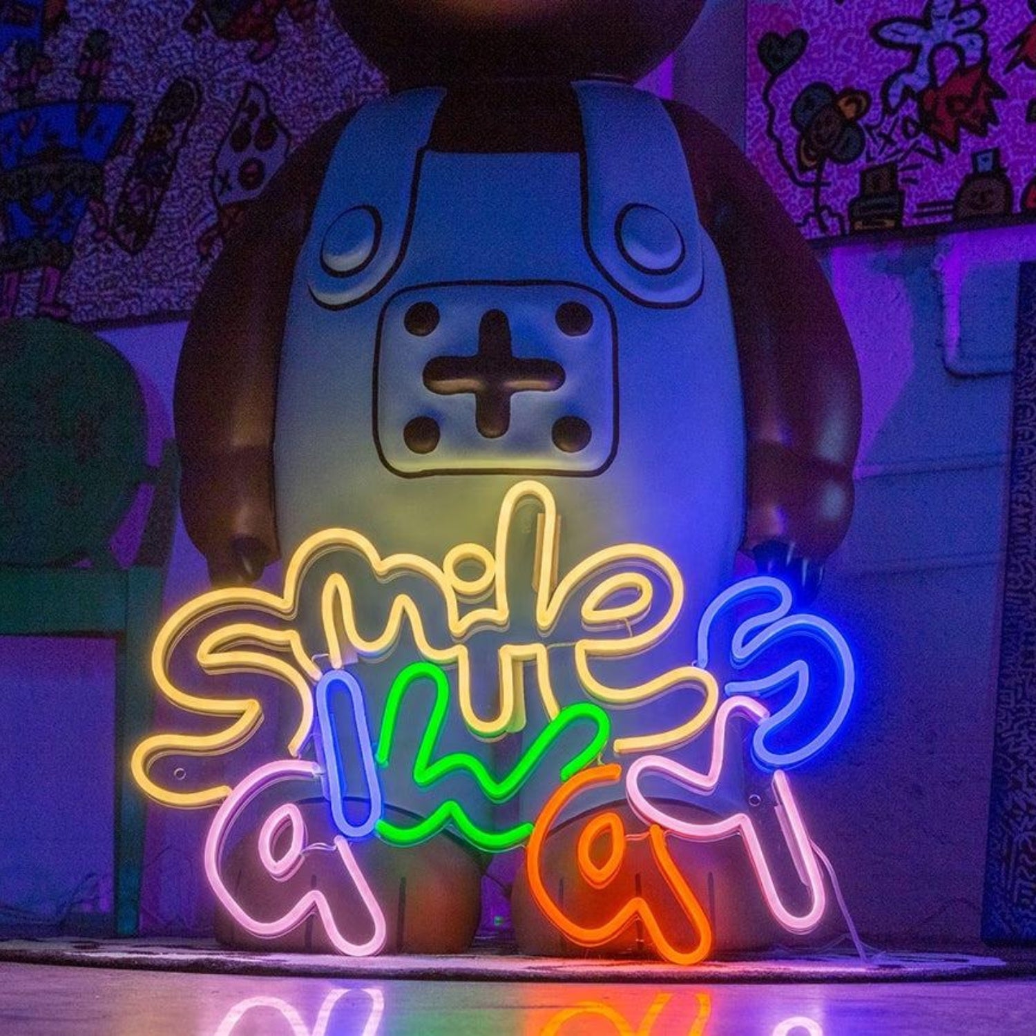 Smile Always Multicolor Led Neon Sign For Indoor Home Cafe Decor | Shineneon