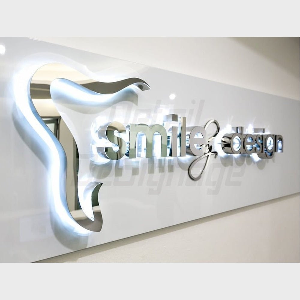 Smile Design With Logo 3D Backlit Channel Letters Led Light Sign - Shineneon