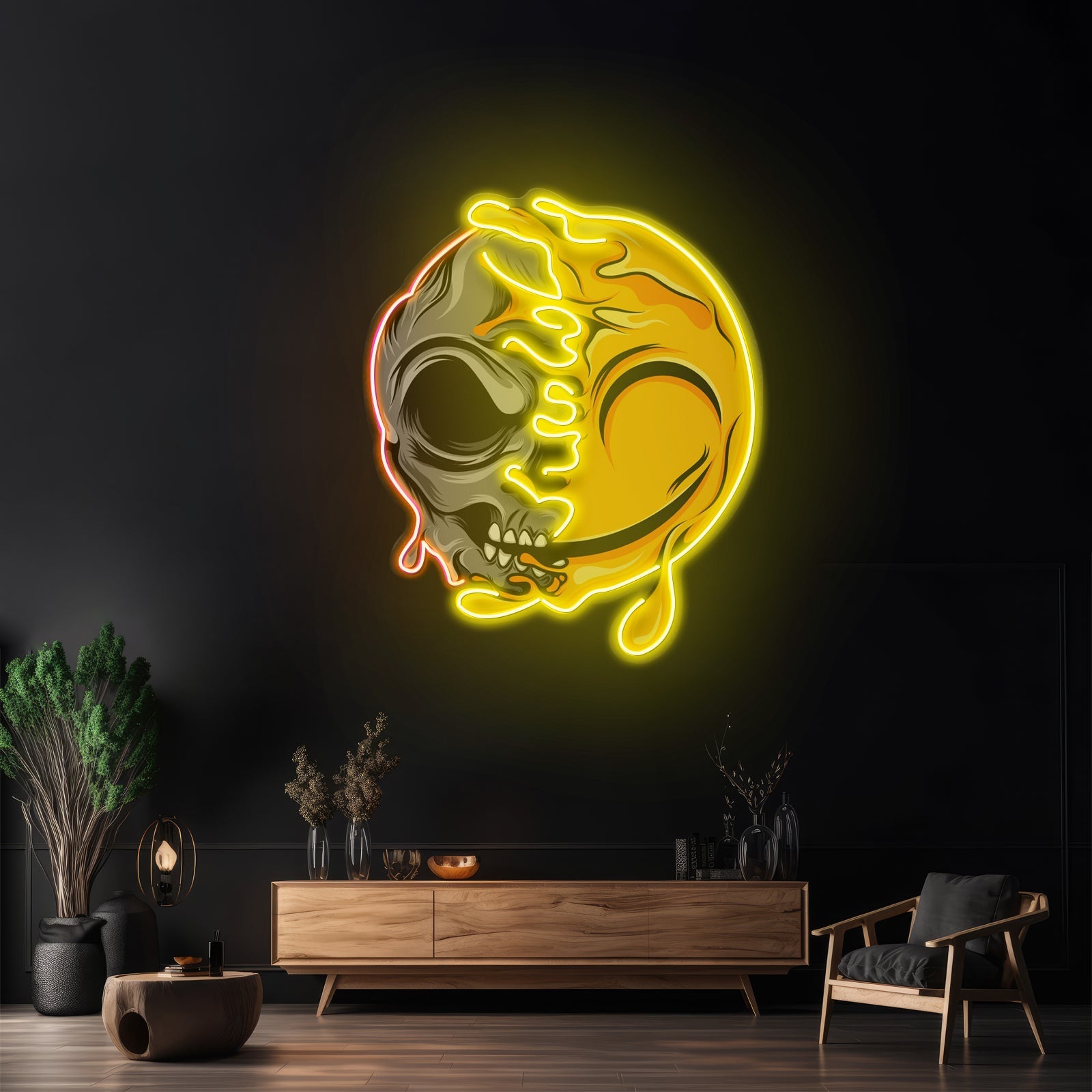 Smile Emoji Skull Led Neon Sign Light Custom Led Signs - Shineneon