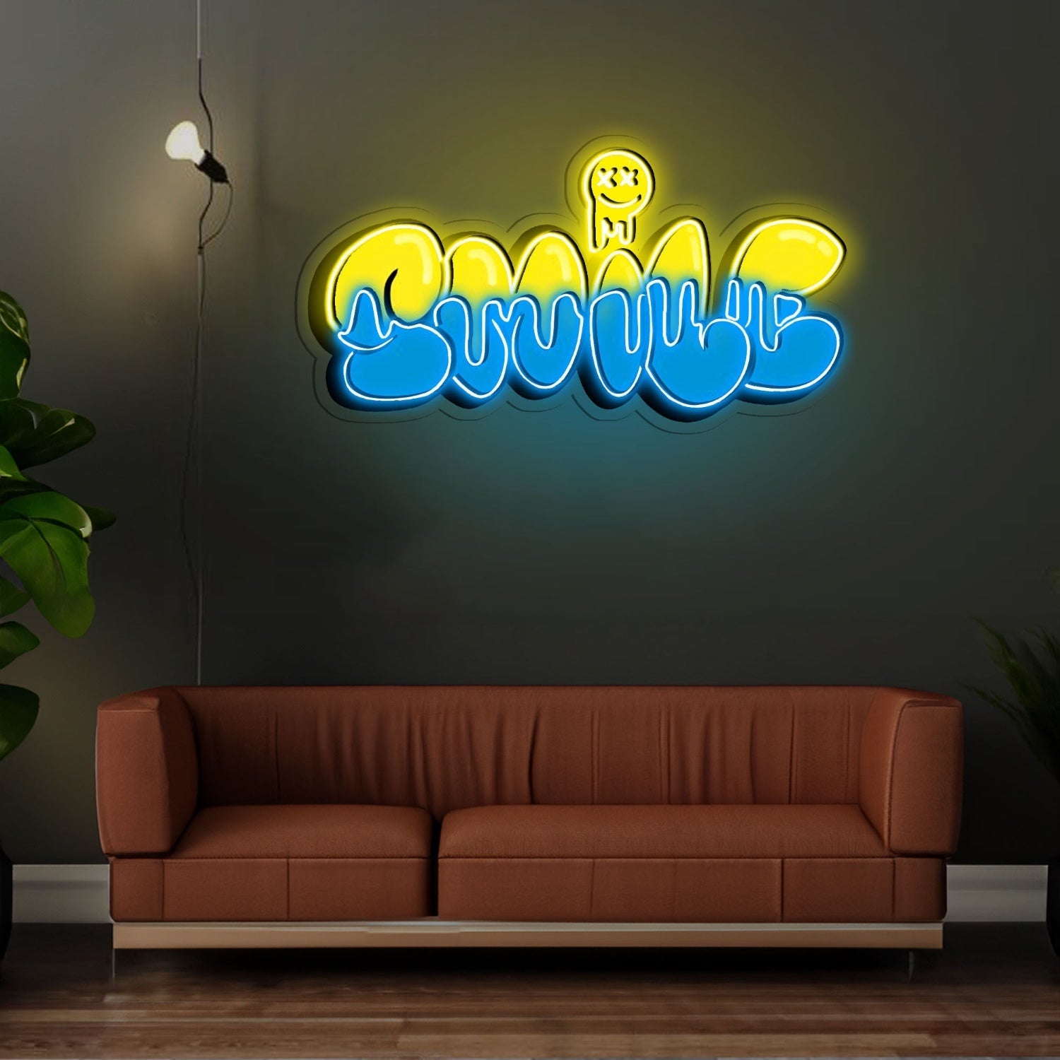 Smile Grafity Led Neon Sign X Acrylic Artwork - Shineneon