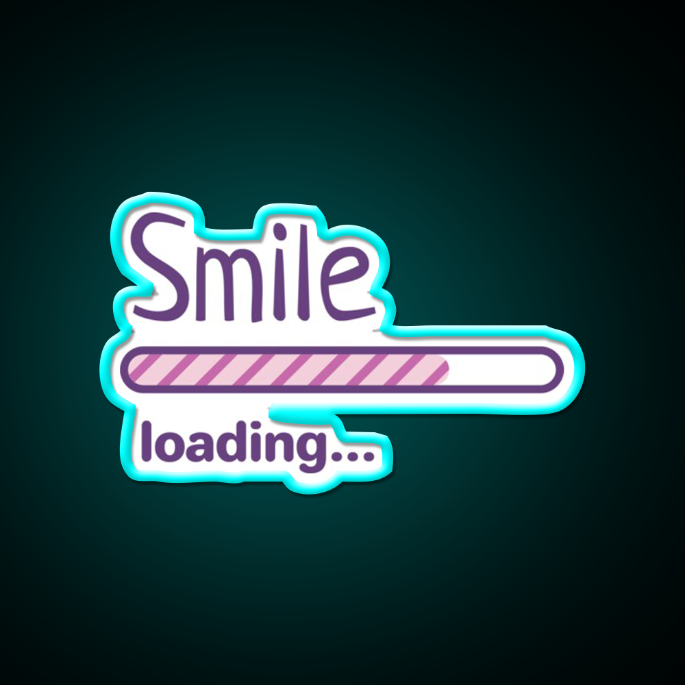 Smile Loading Bar Man Cave Bar Led Neon Sign Rgb Color