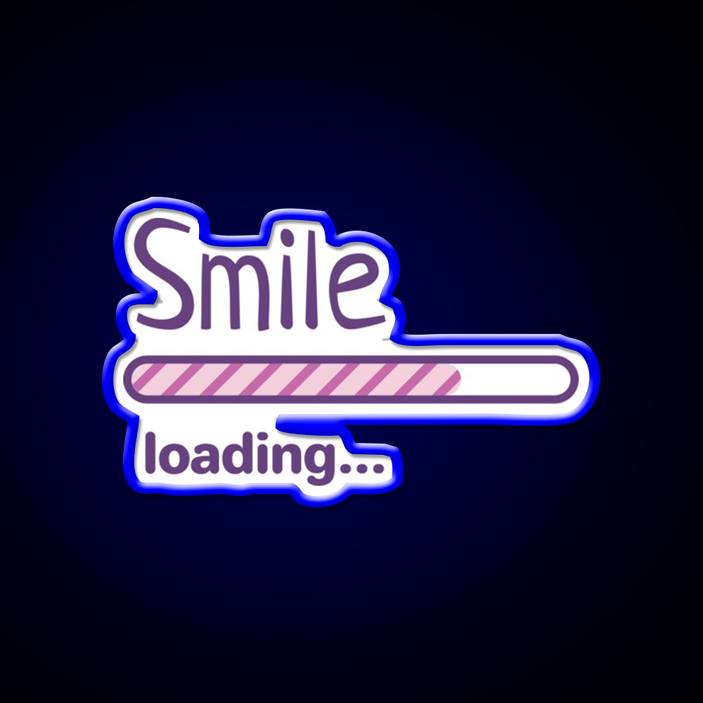 Smile Loading Bar Man Cave Bar Led Neon Sign Rgb Color