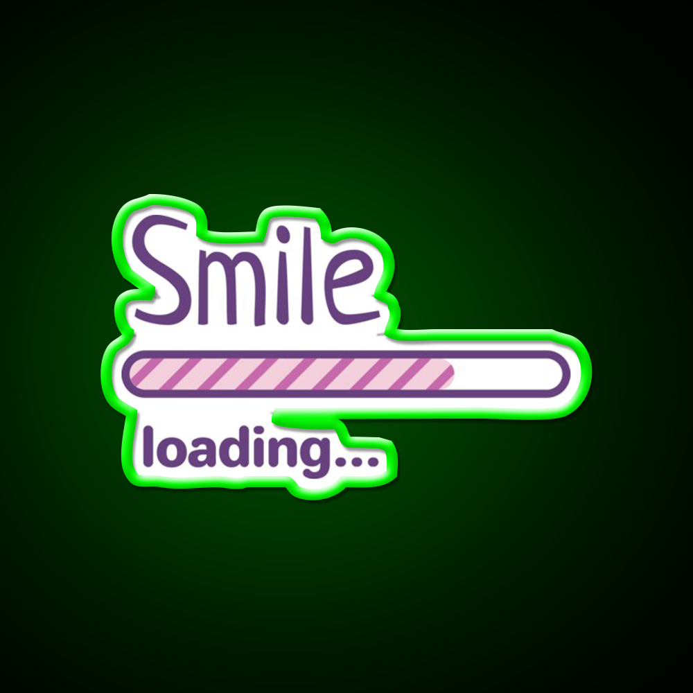 Smile Loading Bar Man Cave Bar Led Neon Sign Rgb Color