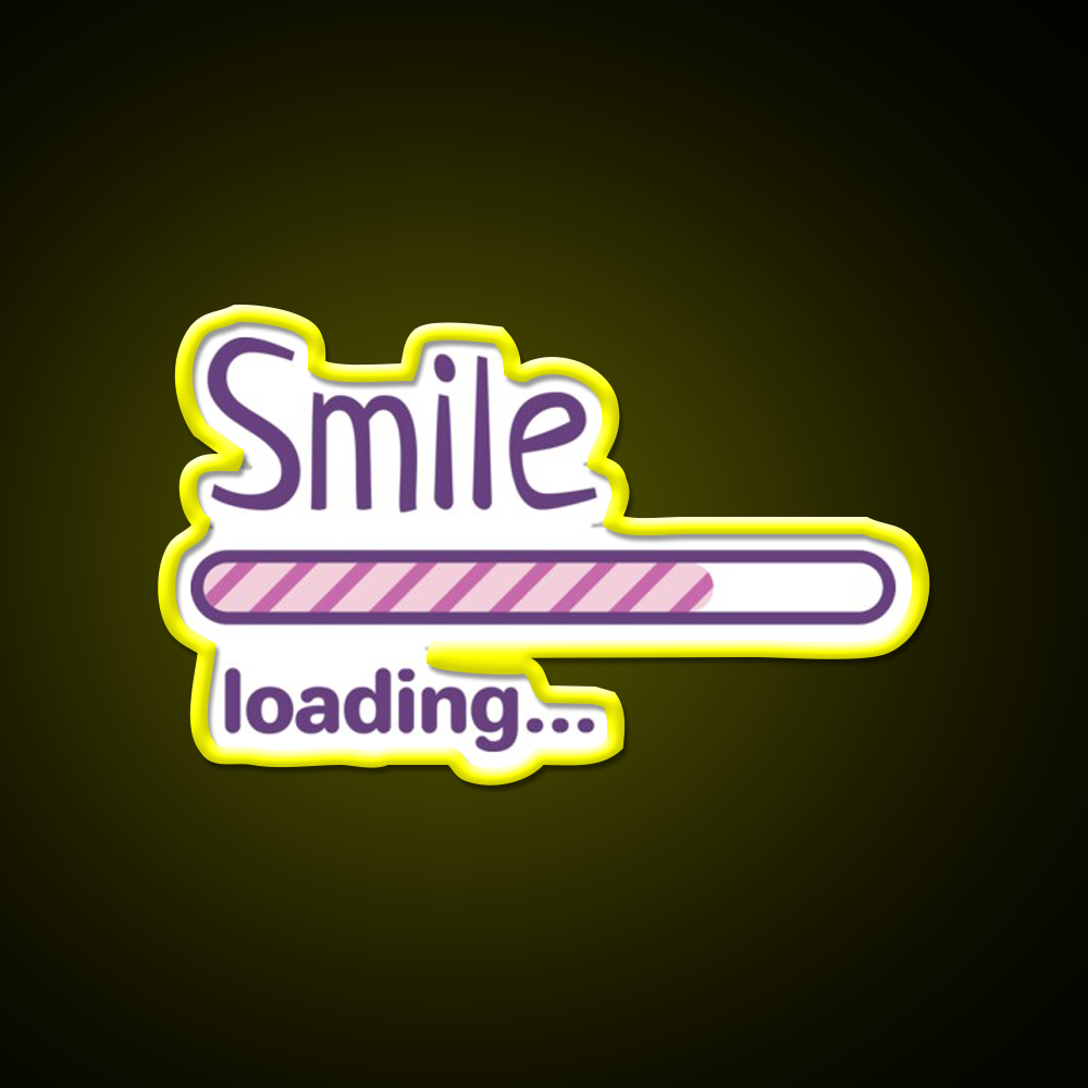Smile Loading Bar Man Cave Bar Led Neon Sign Rgb Color