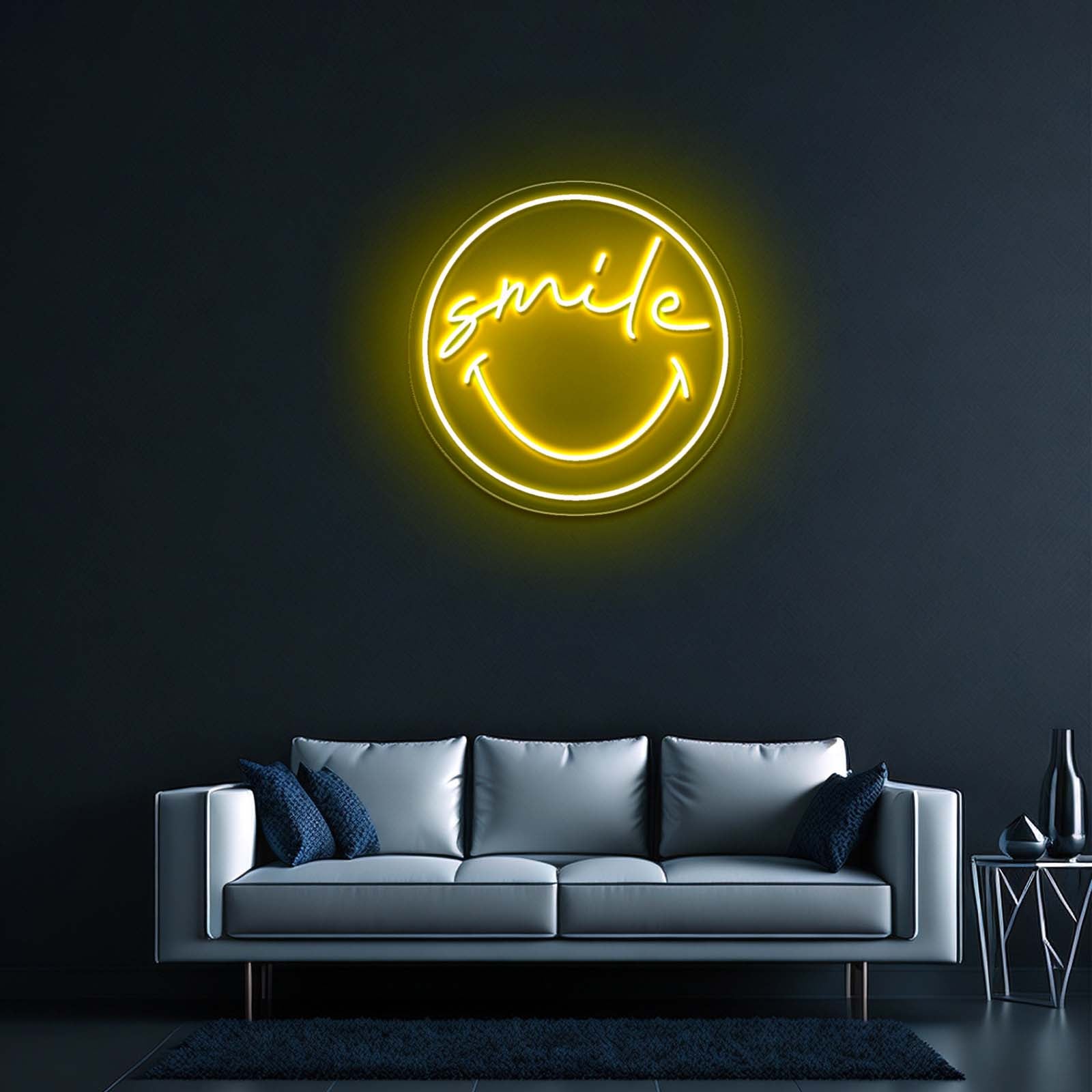Smile Smiley Artistic Neon Signs Wall Art Led Signs - LED neon sign view 7