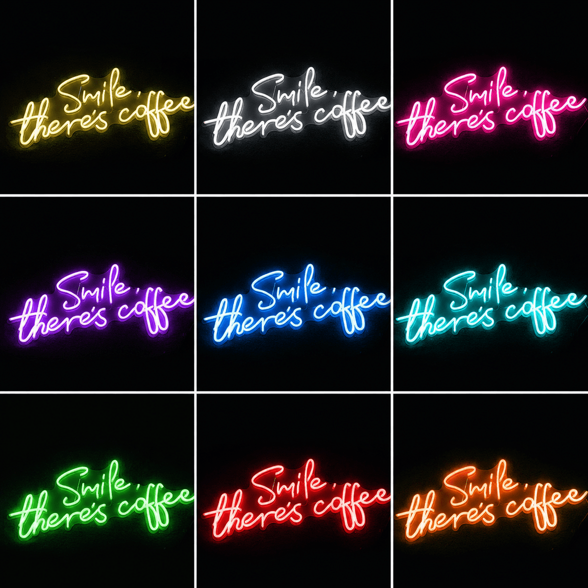 Smile There's Coffee LED Neon Sign - Shineneon