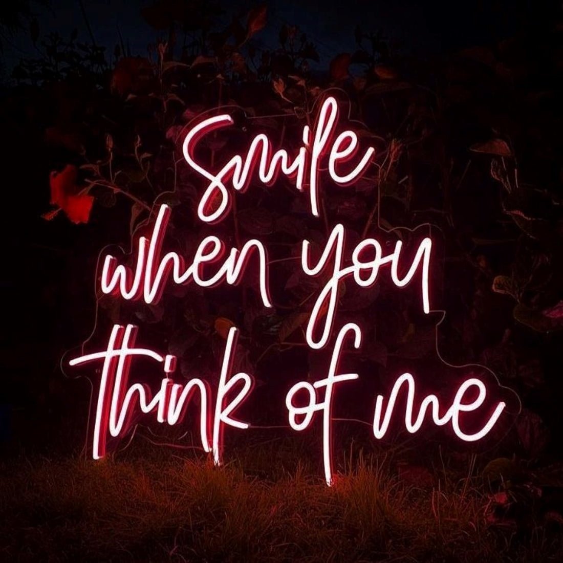 Smile When You Think Of Me Led Sign Business Neon Sign - Shineneon