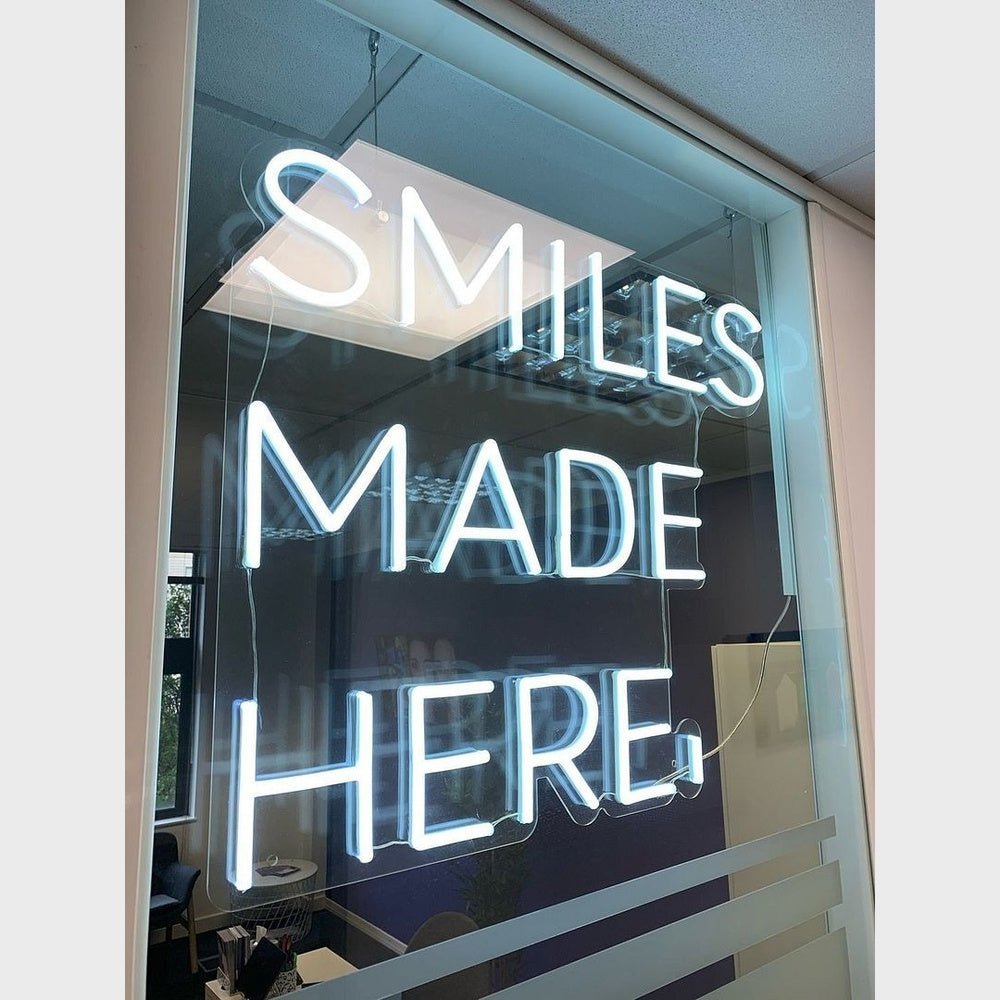 Smiles Made Here 3D Frontlit Channel Letters Led Light Sign - Shineneon