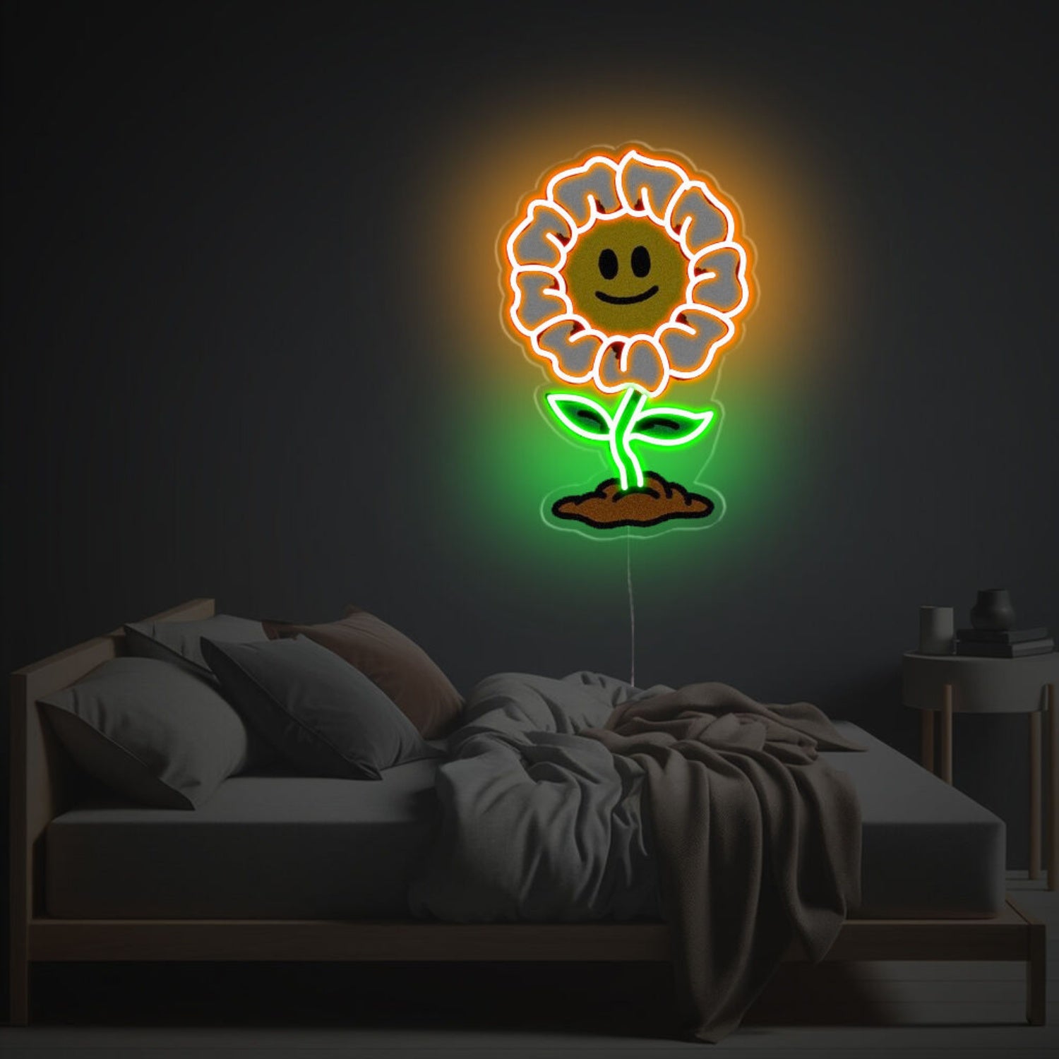 Smiley Daisy Led Neon Acrylic Artwork Celebratory Occasions | Shineneon