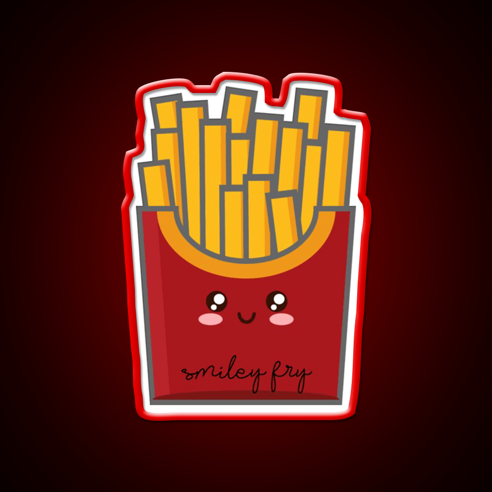 Smiley Fry Snack Food Led Neon Sign Rgb Color - Shineneon