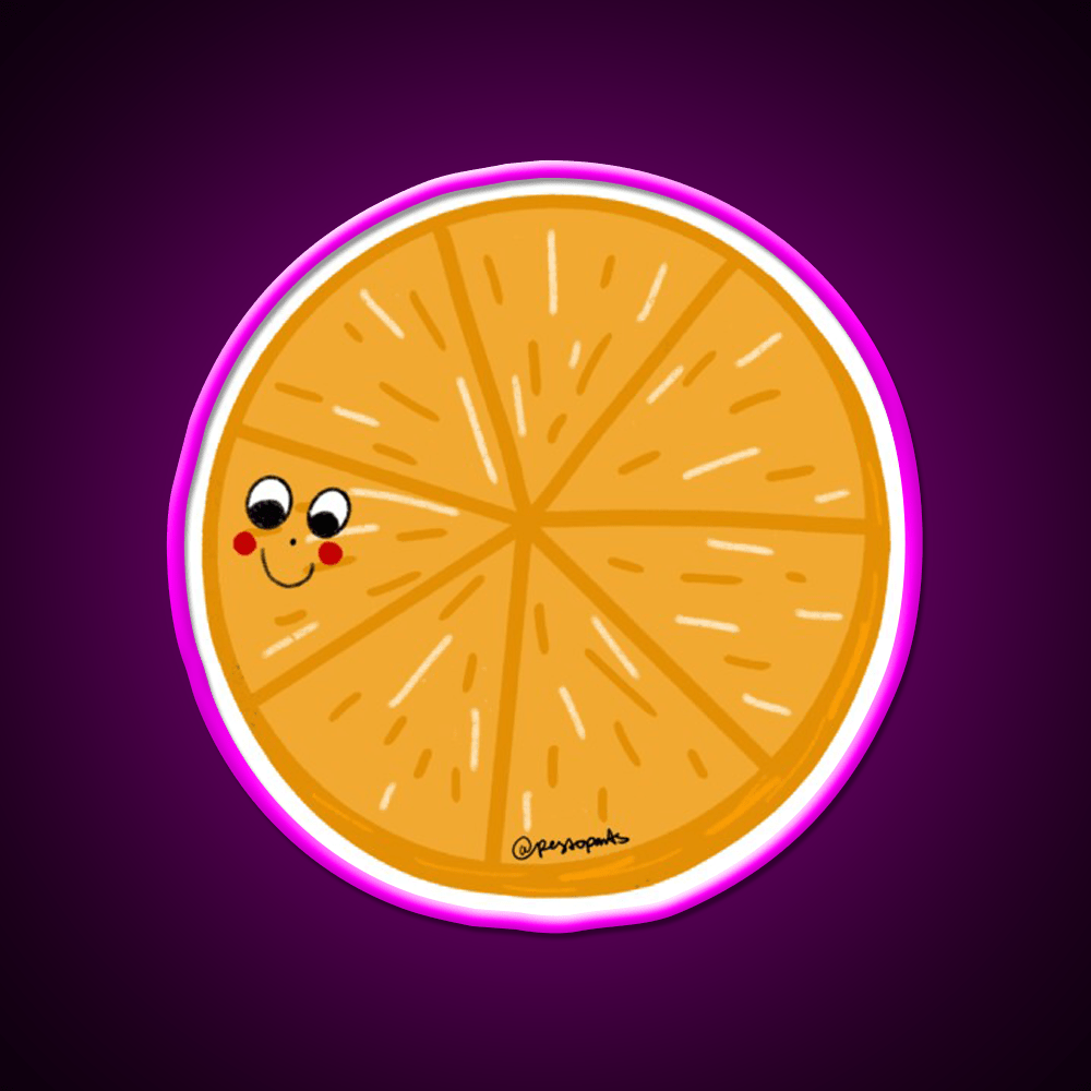 Smiley Orange Snack Food Led Neon Sign Rgb Color - Shineneon